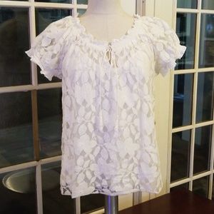 Full lace short sleeve blouse